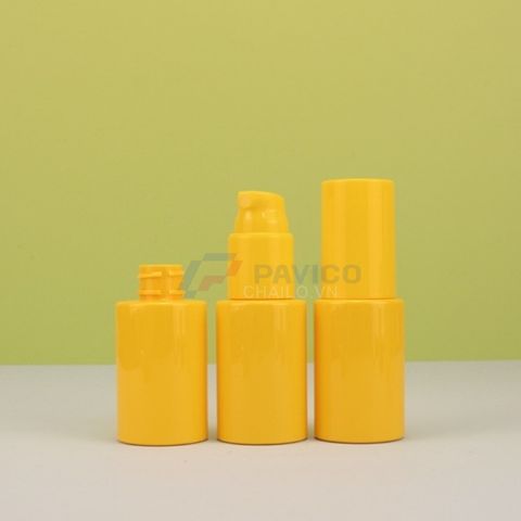 Chai xịt nhấn 50ml 30ml đựng serum chấm mụn màu vàng