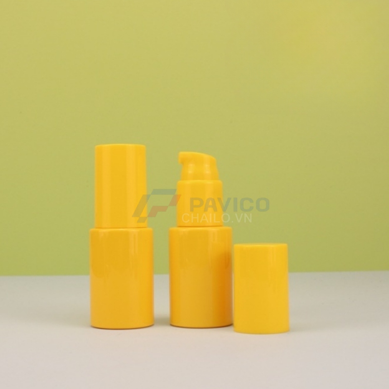 Chai xịt nhấn 50ml 30ml đựng serum chấm mụn màu vàng