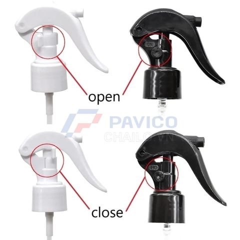 Chai xịt PET 300ml nắp Trigger nhiều màu đựng dung dịch rửa tay