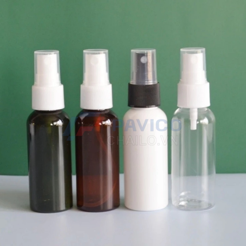 Chai xịt phun sương PET 50ml đựng toner hoặc dung dịch sát khuẩn