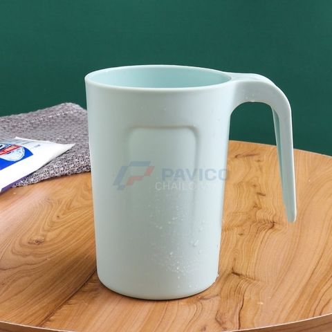 Cốc uống nước đánh răng nhựa nhựa lúa mạch hồng 300ml 400ml có tay cầm