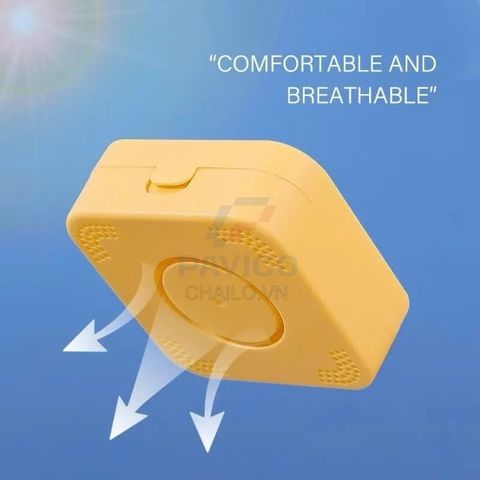 Hộp đựng mút trang điểm màu vàng nắp gập thoáng khí size to nhỏ