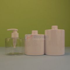 Chai nhựa pet trong 500ml 400ml 300ml màu trong đựng sữa tắm đầu nhấn