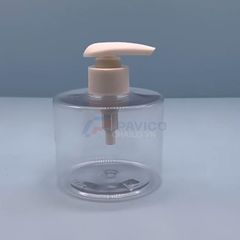 Chai nhựa pet trong 500ml 400ml 300ml màu trong đựng sữa tắm đầu nhấn
