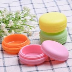Hộp chiết mỹ phẩm hình macaron màu tím nắp vặn 5g 10g