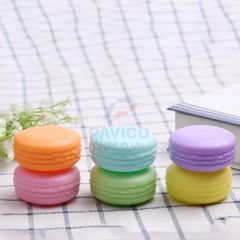 Hộp chiết mỹ phẩm hình macaron màu tím nắp vặn 5g 10g