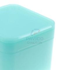 Hộp nhựa đựng toner pad xanh ngọc nắp bật vuông 150g 350g