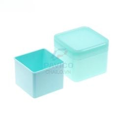 Hộp nhựa đựng toner pad xanh ngọc nắp bật vuông 150g 350g