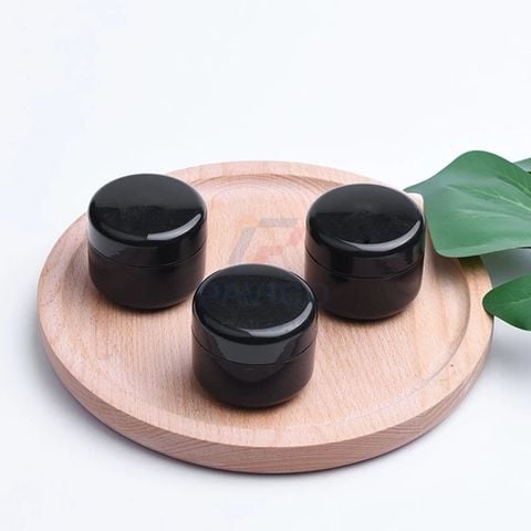 Hũ chiết mỹ phẩm mini thân đen nắp trong nắp vặn 3g 5g