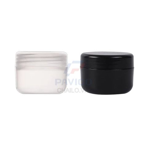 Hũ chiết mỹ phẩm mini thân đen nắp trong nắp vặn 3g 5g