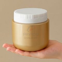 Hũ đựng kem body thân vàng gold nắp vặn trắng 150ml 250ml
