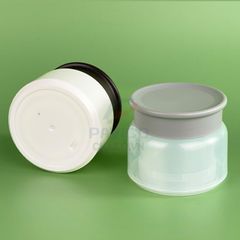 Hũ đựng kem thân mờ nắp vặn đen xám 120ml 220ml