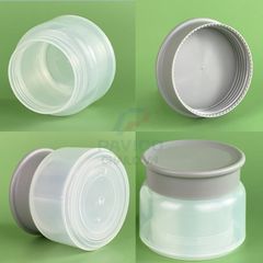 Hũ đựng kem thân mờ nắp vặn đen xám 120ml 220ml