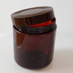 Hũ nhựa đựng thực phẩm khô màu nâu trà nắp vặn kín khí