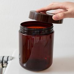 Hũ nhựa đựng thực phẩm khô màu nâu trà nắp vặn kín khí