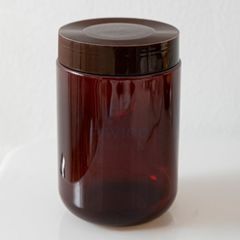 Hũ nhựa đựng thực phẩm khô màu nâu trà nắp vặn kín khí