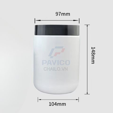 Hũ nhựa đựng thực phẩm khô màu nâu trà nắp vặn kín khí