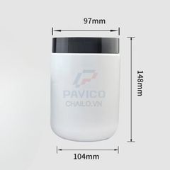 Hũ nhựa đựng thực phẩm khô màu nâu trà nắp vặn kín khí
