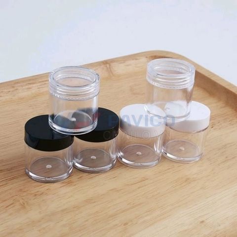 Hũ nhựa PS 3ml đựng phấn mắt bột trang điểm hoặc phụ kiện nail