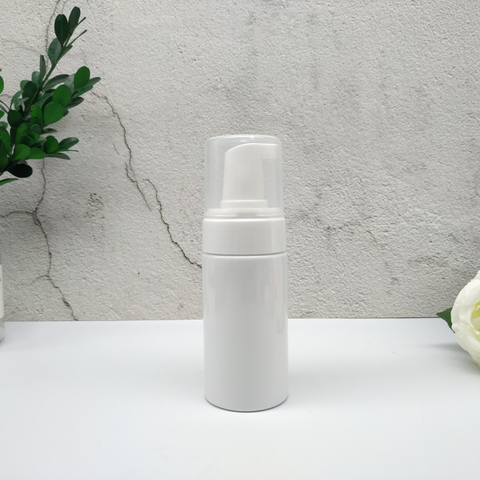 Chai PET tạo bọt 100ml trắng sữa dáng trụ