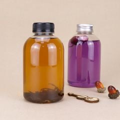 Chai nhựa đựng nước ép dáng tròn lùn