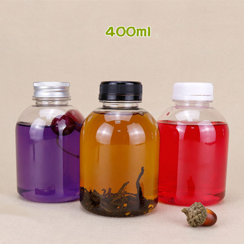 Chai nhựa đựng nước ép dáng tròn lùn