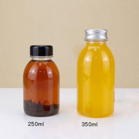 Chai nhựa đựng nước ép dáng tròn lùn