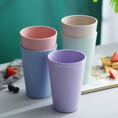 Set 5 cốc nhựa sinh học 300ml màu pastel