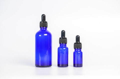 Bộ lọ thủy tinh xanh than đựng serum