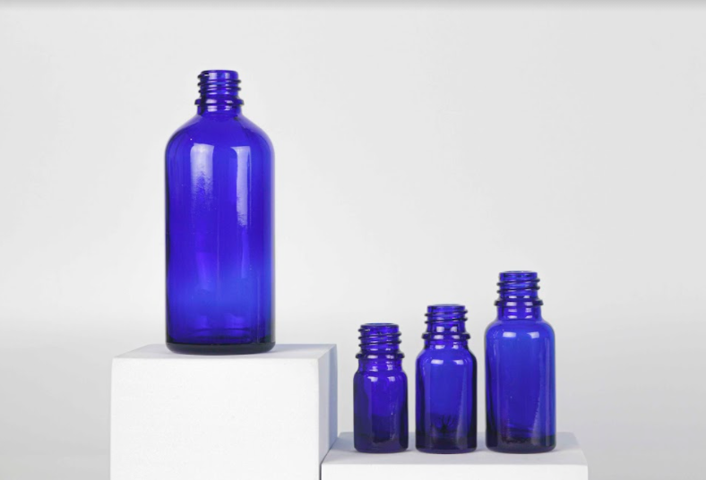 Bộ lọ thủy tinh xanh than đựng serum