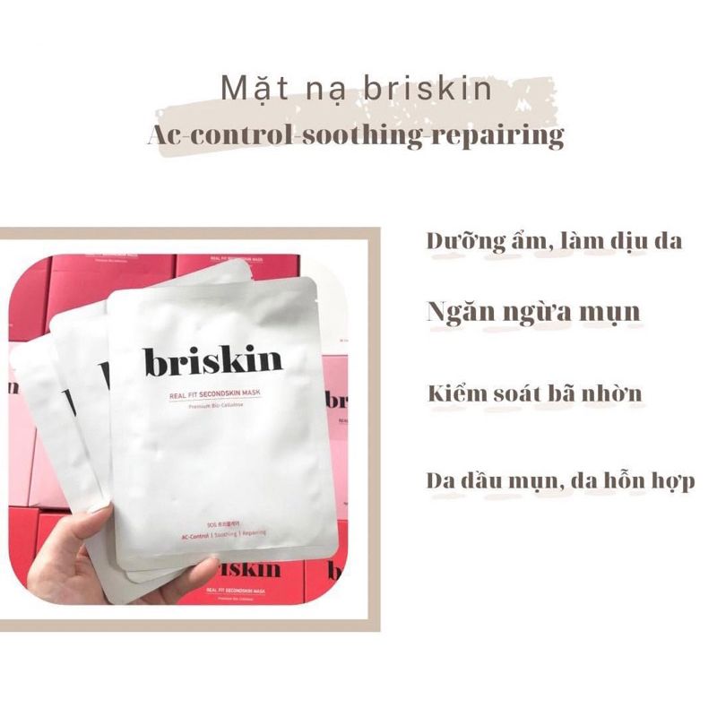  Mặt nạ BRISKIN Real Fit Secondskin Mask 