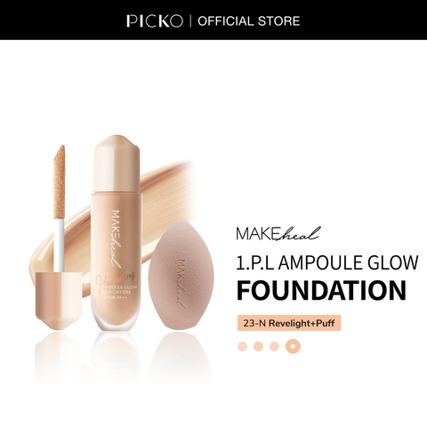 Kem nền Makeheal 1.P.L Ampoule Glow Foundation - Tặng mút Glow Up Jumbo Puff