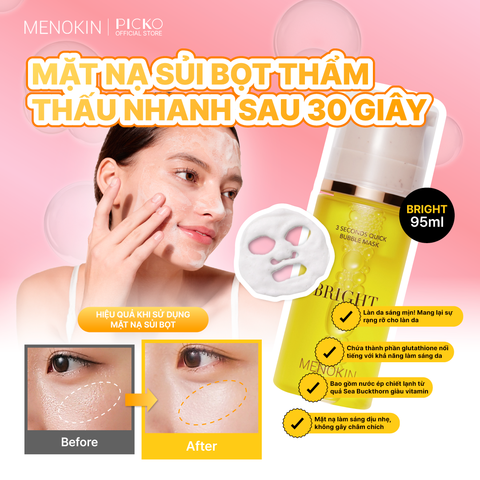 Mặt nạ không cần rửa lại Menokin 30 Seconds Quick Bubble Mask