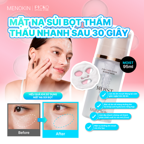 Mặt nạ không cần rửa lại Menokin 30 Seconds Quick Bubble Mask