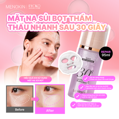 Mặt nạ không cần rửa lại Menokin 30 Seconds Quick Bubble Mask