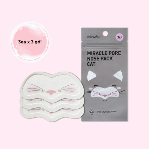 Miếng lột mụn mũi MIRACLAIR Pore Nose Pack 3EA