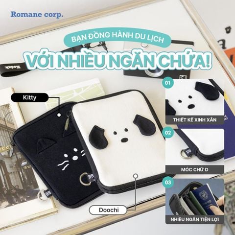Ví đựng hộ chiếu Brunch Brother Passport Pouch – Gọn gàng, tiện lợi và siêu dễ thương