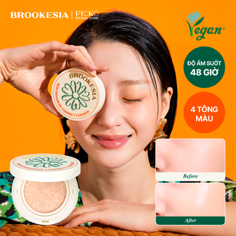 Phấn nước căng bóng da BROOKESIA Skin Enhancer Compact Cushion Glow SPF40 PA++ 12g