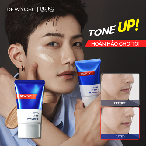 Kem dưỡng che khuyết điểm nâng tông da Dewycel Cura Tones Moisture
