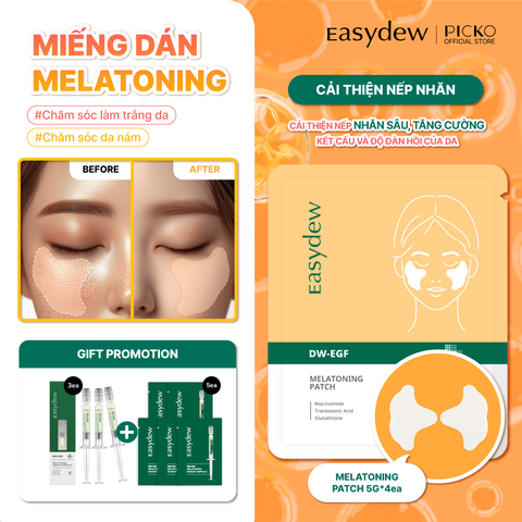 Miếng Dán Tinh Chất Làm Sáng Và Làm Mịn Nếp Nhăn Easydew DW-EGF MELATONING PATCHES - 5g*4ea