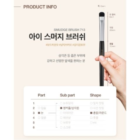 Cọ trang điểm mắt STUDIO17 POINT EYE SMUDGE BRUSH 713