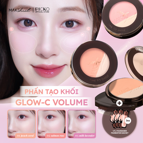 Phấn tạo khối Hàn Quốc MAKEHEAL Glow-C Volume contour 10G