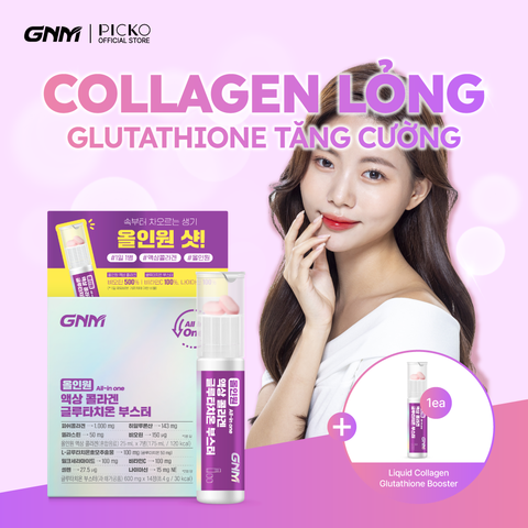 Collagen dạng lỏng GNM All-in-One Liquid Collagen Glutathione Booster hộp 7 ống