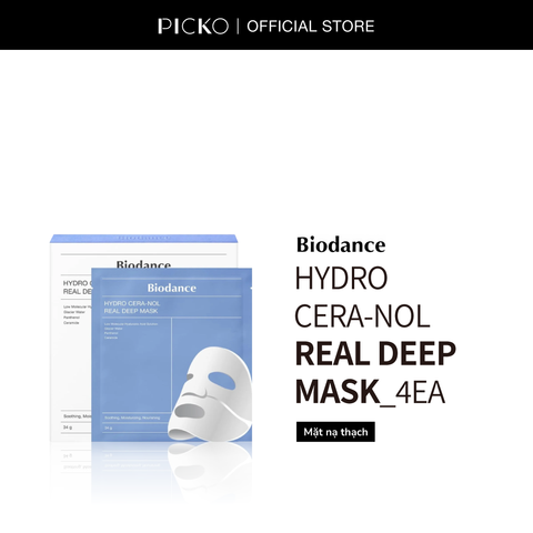 Mặt nạ thạch cấp ẩm BIODANCE HYDRO CERA-NOL REAL DEEP MASK hộp 4 miếng