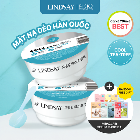 Mặt nạ cốc 1 lần dùng LINDSAY disposable modeling mask cup pack Cool(Tea-tree) 28g mask
