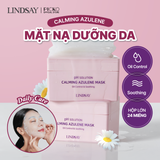 Hộp 24 Mặt Nạ làm dịu da nhạy cảm và hỗ trợ kiểm soát dầu Lindsay PH Solution calming Azulene Mask 300g (hộp 24 Miếng)