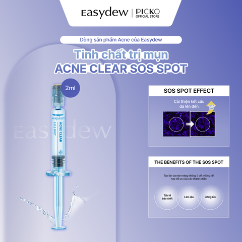 Tinh Chất Hỗ trợ Trị Mụn Easydew Acne Clear S.O.S Spot Treatment Ống 2ml