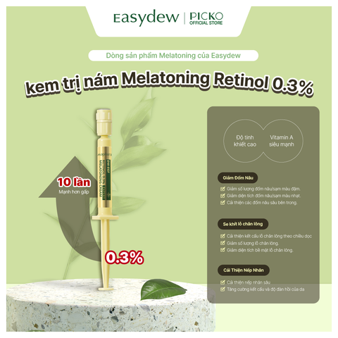 Huyết Thanh Dưỡng Trắng, Cải Thiện Nếp Nhăn Easydew  DW-EGF Retinol 0.3% Melatoning Cream (EXPERT) 1ml