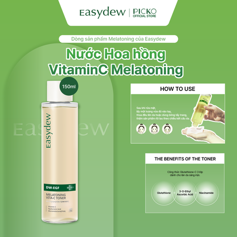 Nước Hoa Hồng Easydew VitaminC Melatoning DW-EGF MELATONING VITA-C TONER 150ml