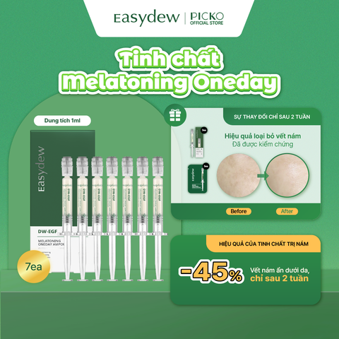 Huyết thanh làm sáng da, mờ nám EASYDEW DW-EGF MELATONING ONEDAY AMPOULE 1ml * 7 ống